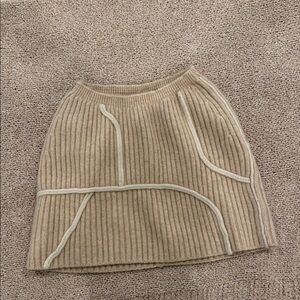 Danielle Guizio Tan Bubble Mini Skirt